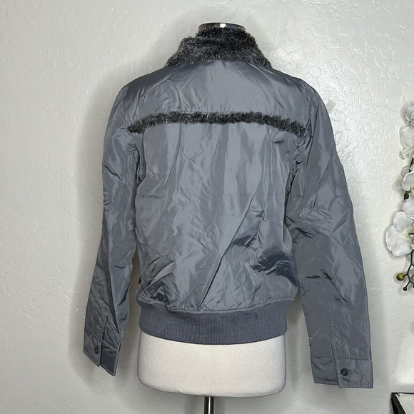 Tilt women’s gray sherpa nylon jacket M - Picture 3 of 5